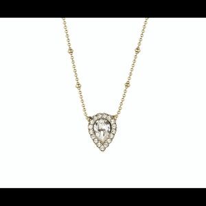 Loren Hope Jami Necklace, antique gold, crystal, 18 in necklace